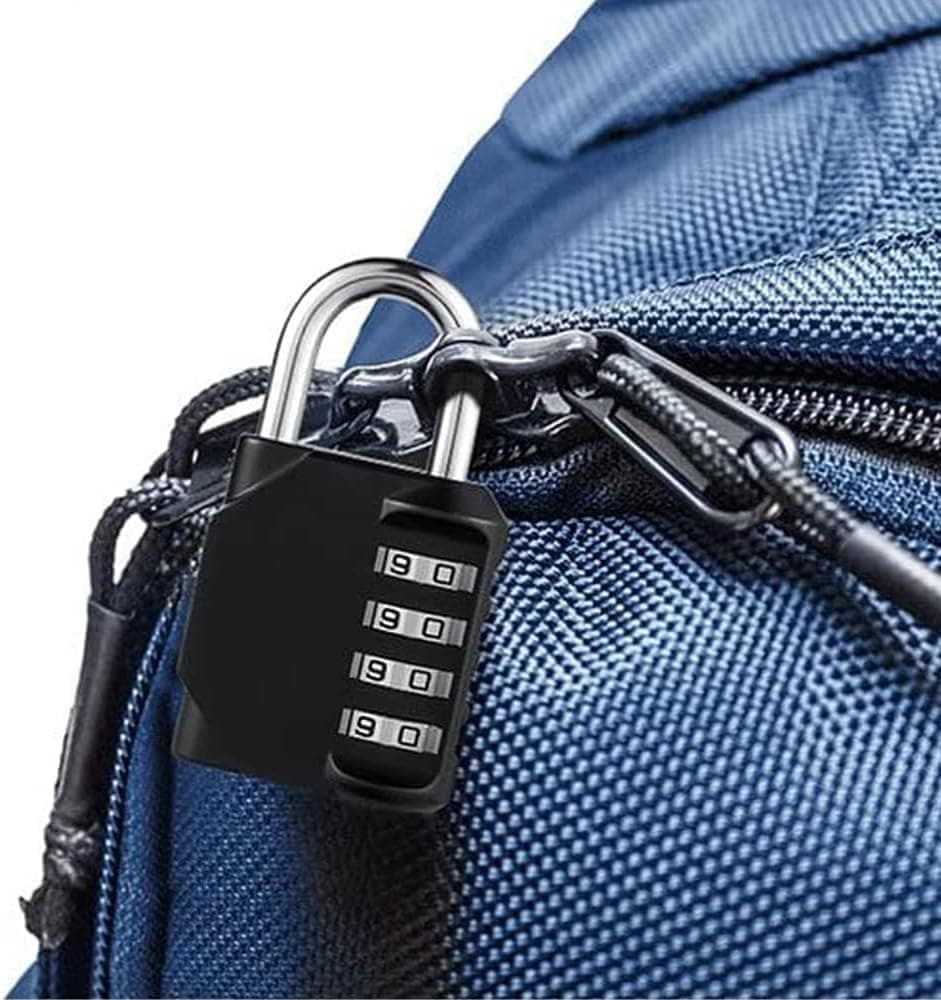 4-Digit Combination Lock with Long Shackle for Cabinets Fences Toolboxes Suitcases, 1.5\ - Image 6