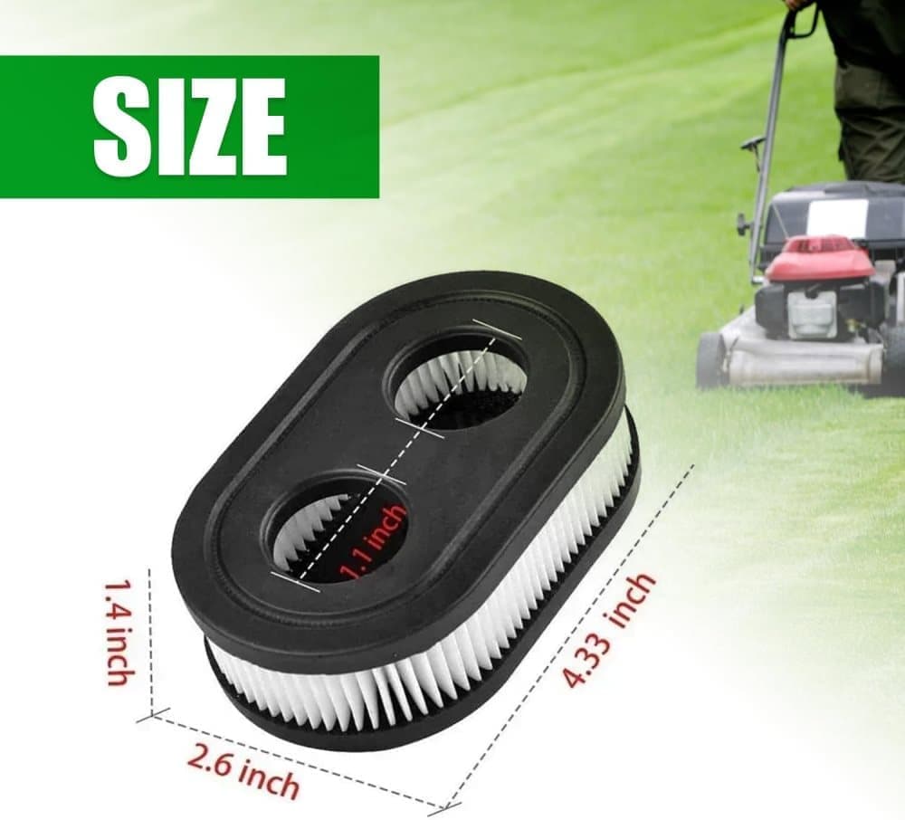 2-Pack Air Filter Compatible with Briggs & Stratton, Fits Models 593260 798452 - Image 2
