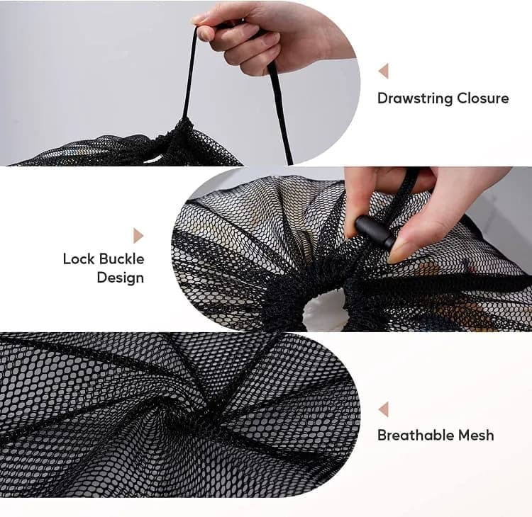1-Pack Large Laundry Travel Bag, 60x90 cm, Black - Image 4