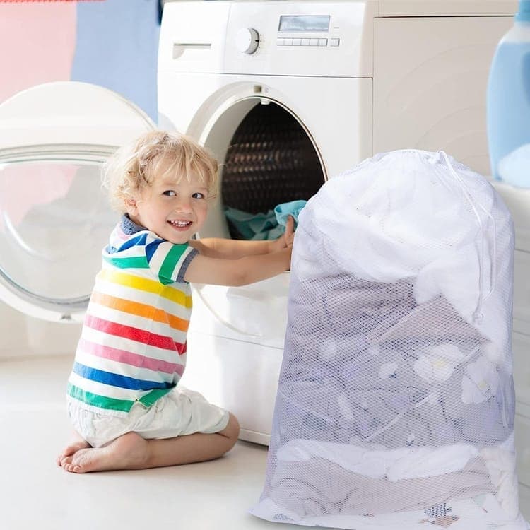 Large Laundry Bag 1-Pack, 60x90 cm, White - Image 3