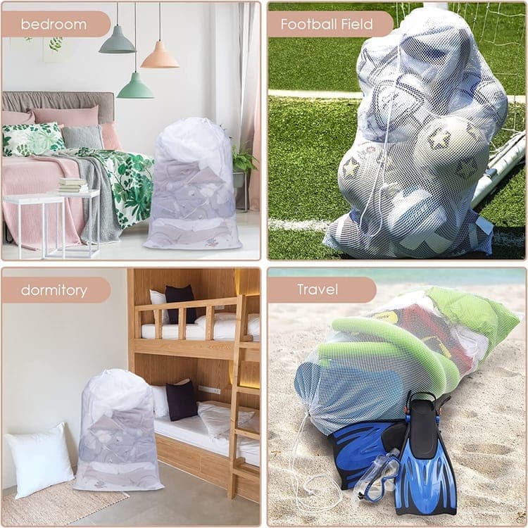Large Laundry Bag 1-Pack, 60x90 cm, White - Image 4