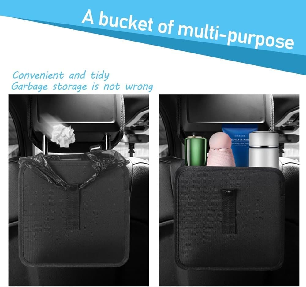 Universal Car Back Seat Storage Bag, Waterproof Small Garbage Container for Travel and Car Interior, Compatible with All Cars - Image 5