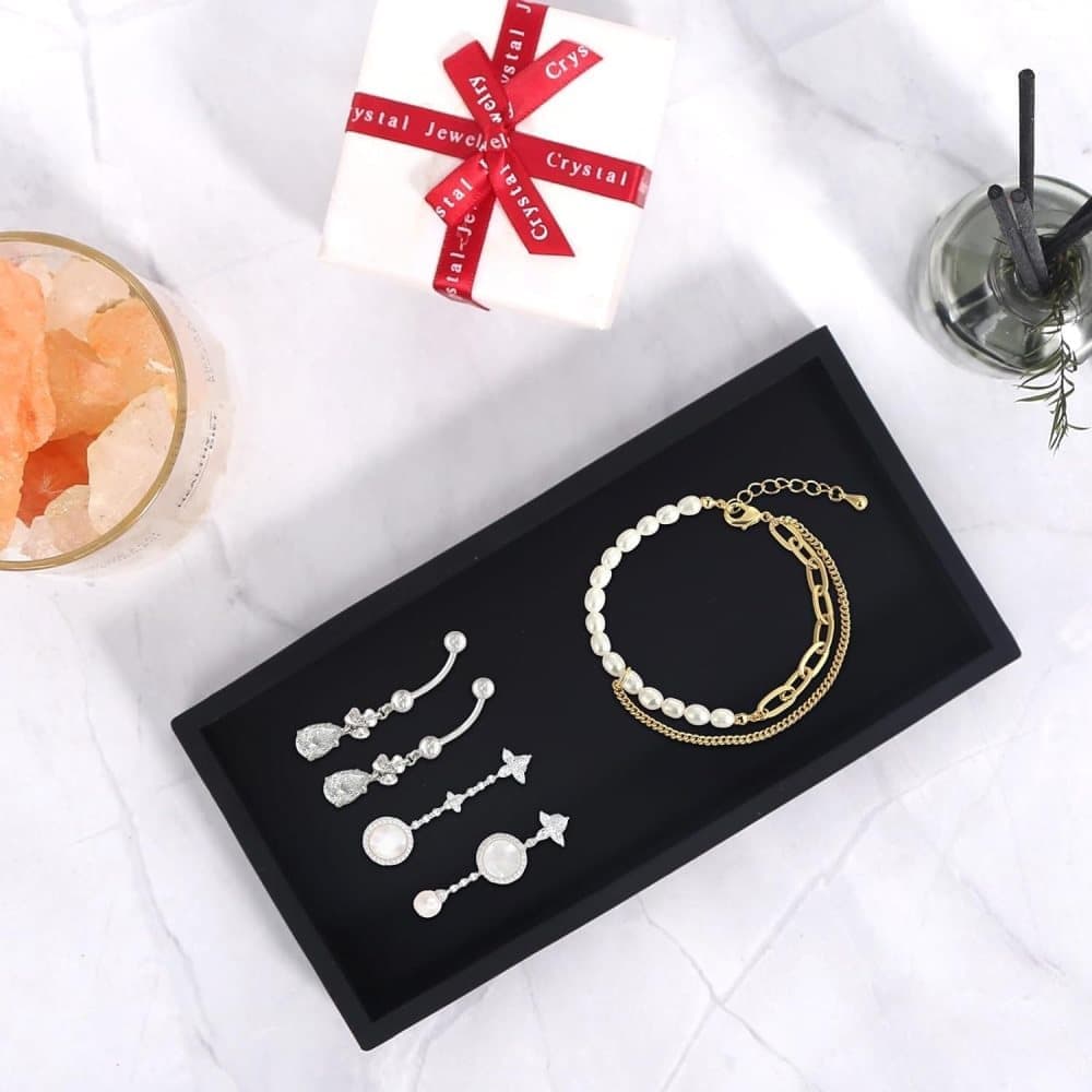 White Silicone Storage Tray for Makeup and Small Items, 20 cm x 10 cm - Image 4