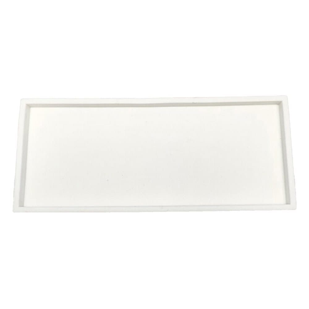 White silicone storage tray for makeup and small items, 30 cm x 12.5 cm - Image 1