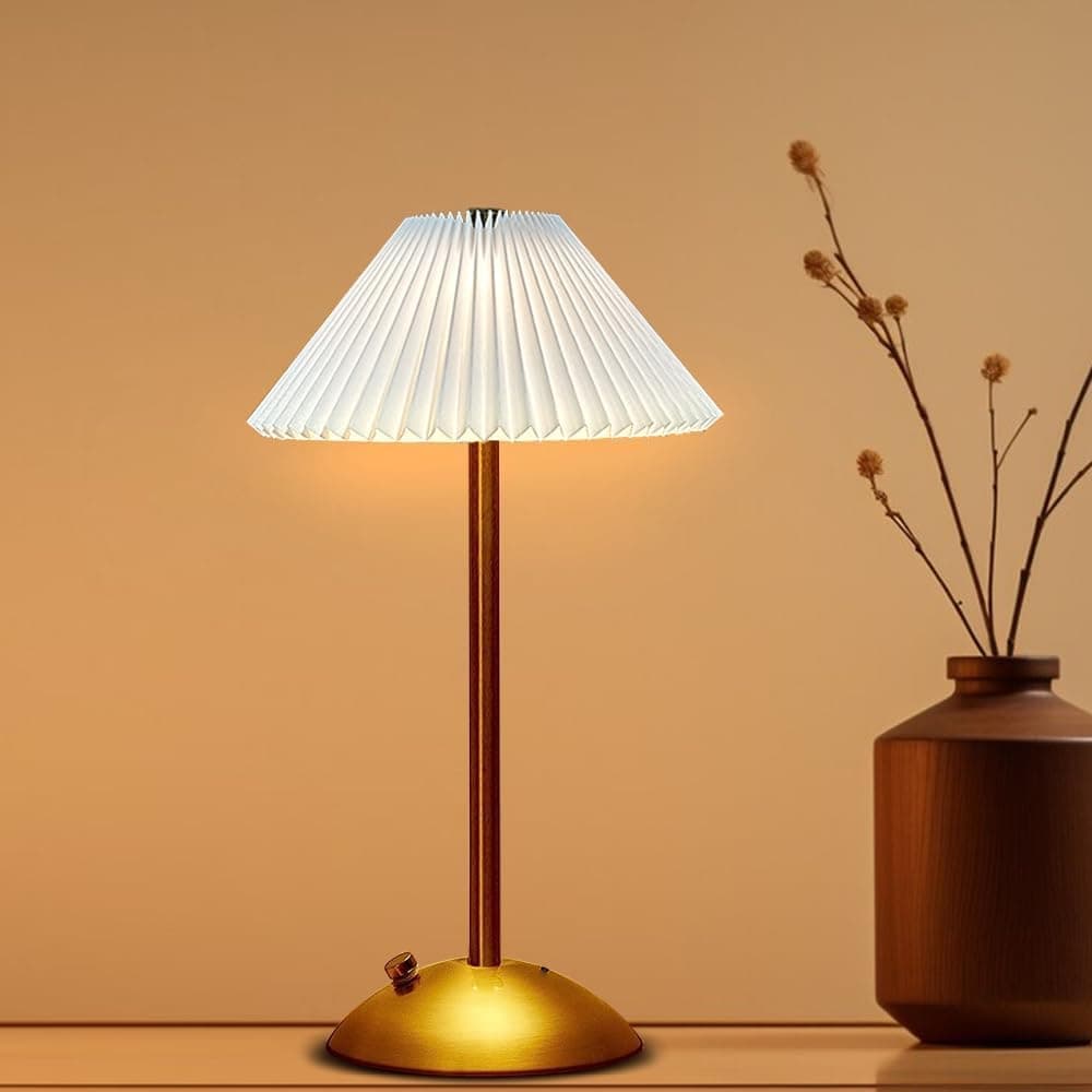 Portable LED Table Lamp with 3 Brightness Levels, USB Desk Lamp for Bedside Dining Table and Desk, White - Image 1