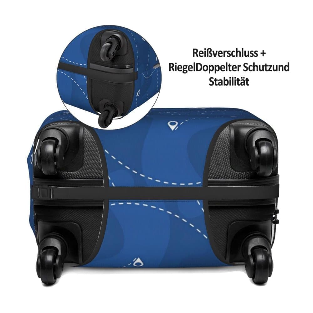 Reinforced Elastic Suitcase Cover Dustproof Durable Double-Sided Printing, 18-32 Inch - Image 4