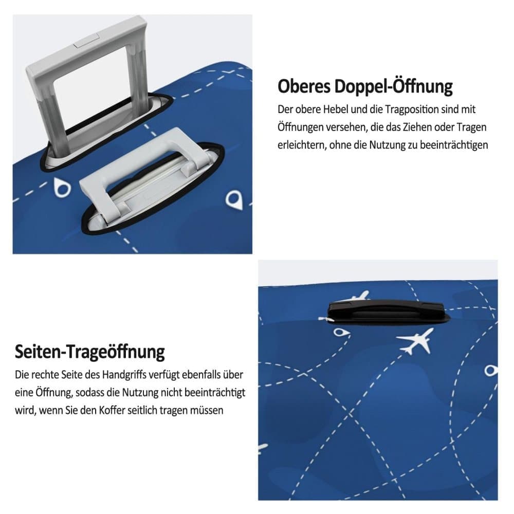 Reinforced Elastic Suitcase Cover Dustproof Durable Double-Sided Printing, 18-32 Inch - Image 5