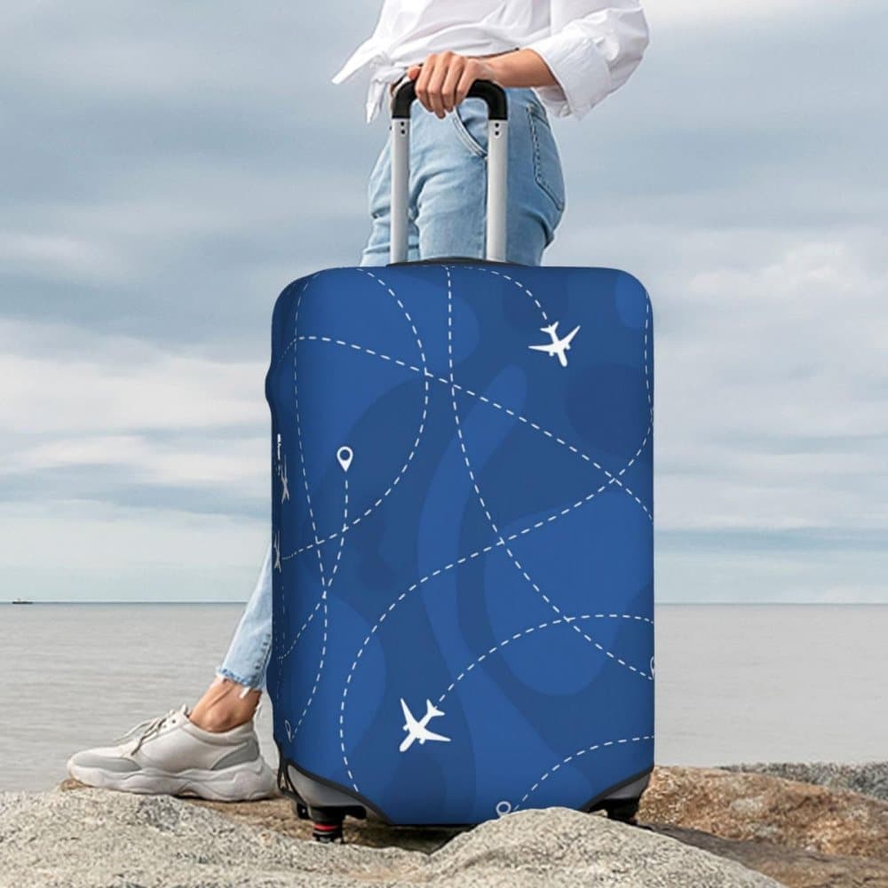 Reinforced Elastic Suitcase Cover Dustproof Durable Double-Sided Printing, 18-32 Inch - Image 7