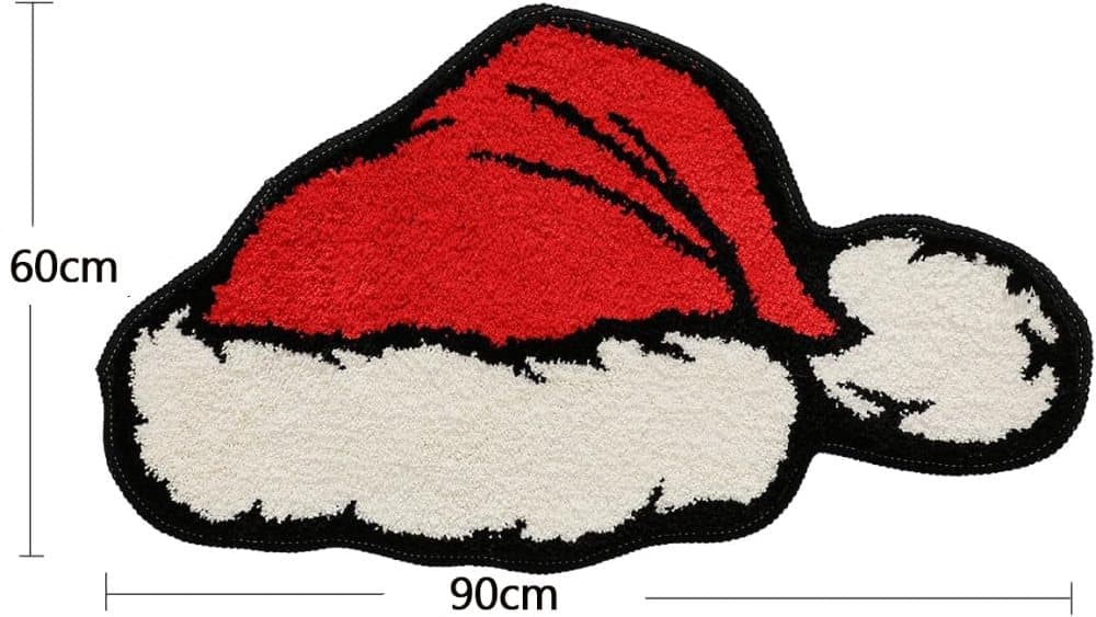 Christmas Santa Claus Bath Mat, Soft Non-Slip Absorbent, Machine Washable, for Living Room and Bathroom - Image 2