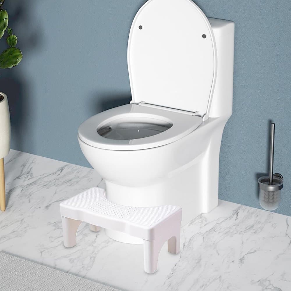 Non-Slip Toilet Stool, 40 x 21 cm, Wide Stomach Squatting Step for Bathroom Gray - Image 4