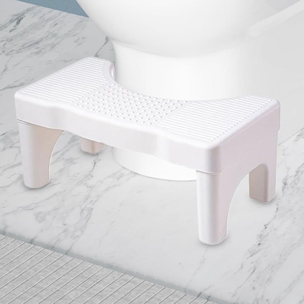 Non-Slip Toilet Stool, 40 x 21 cm, Wide Stomach Squatting Step for Bathroom Gray - Image 8