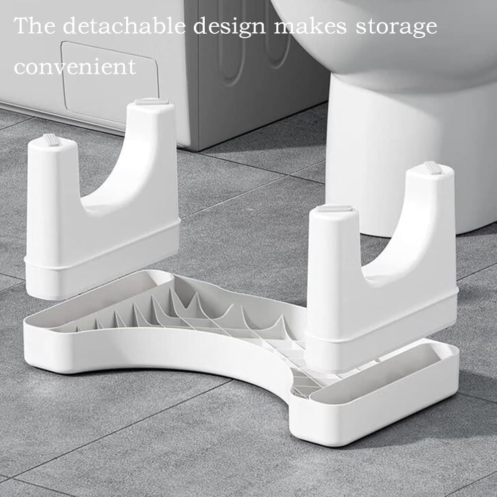 Non-Slip Toilet Stool, White, 40 x 21 cm, Wide Stomach Squatting Step for Bathroom - Image 6
