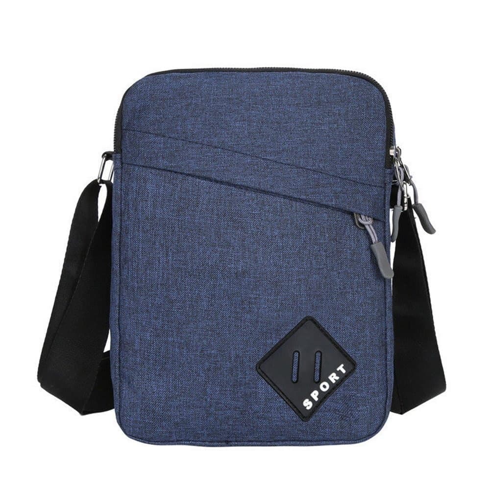 Waterproof Multifunctional Shoulder Bag with Two Compartments, 16x23x9cm, Blue - Image 1