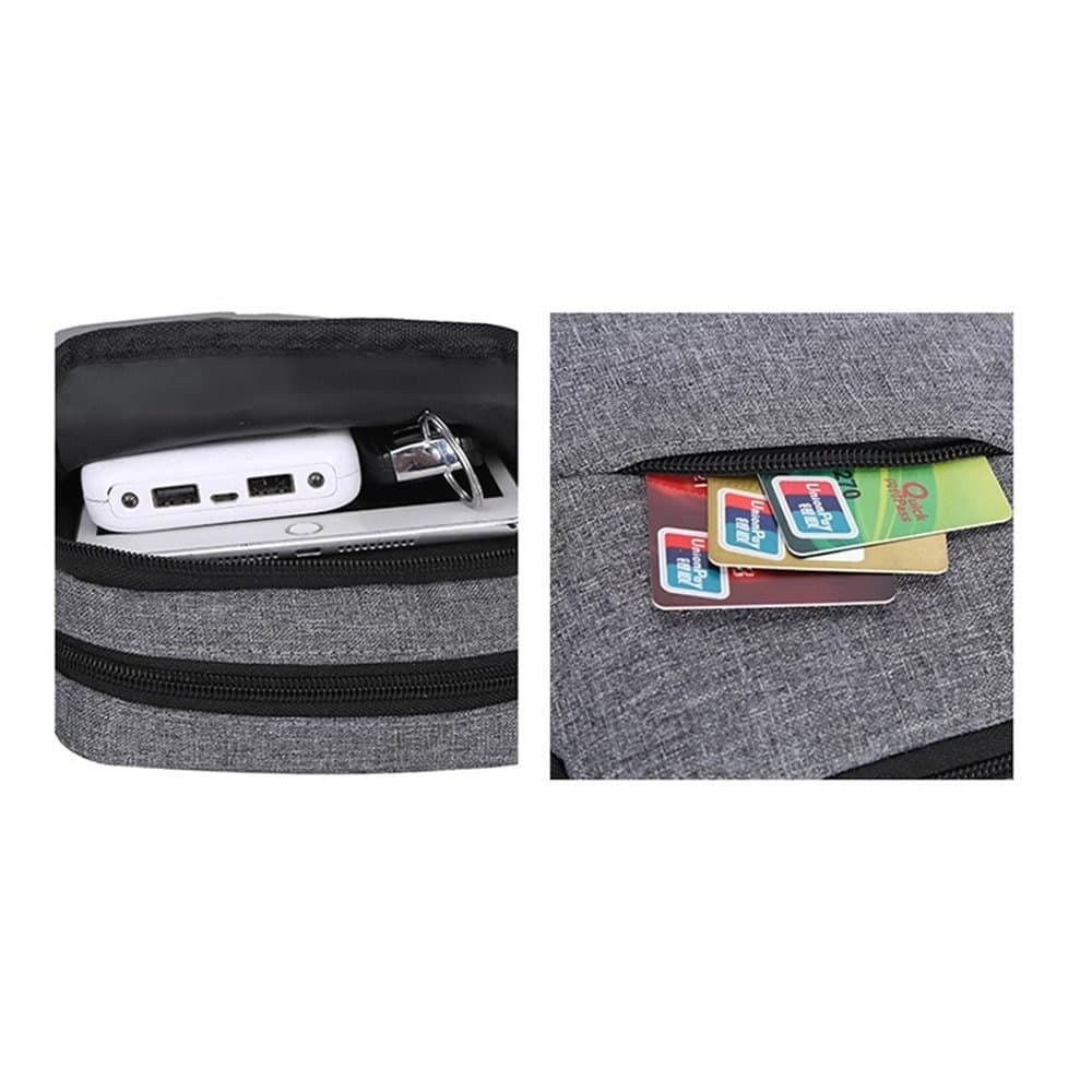 Waterproof Multifunctional Shoulder Bag with Two Compartments, 16x23x9cm, Blue - Image 5