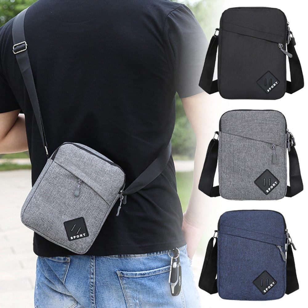 Waterproof Shoulder Backpack Multifunctional with Two Compartments, 16x23x9cm Gray - Image 1