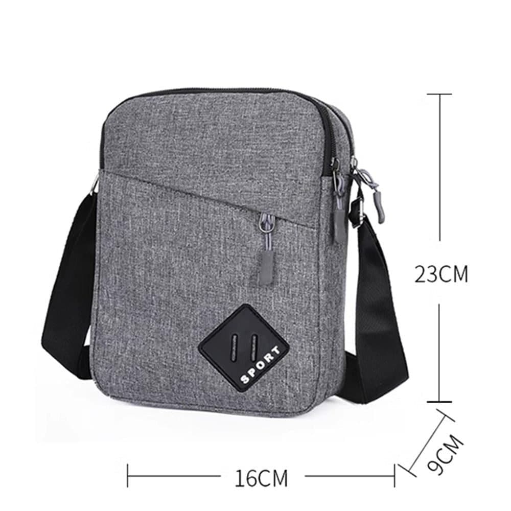 Waterproof Shoulder Backpack Multifunctional with Two Compartments, 16x23x9cm Gray - Image 6