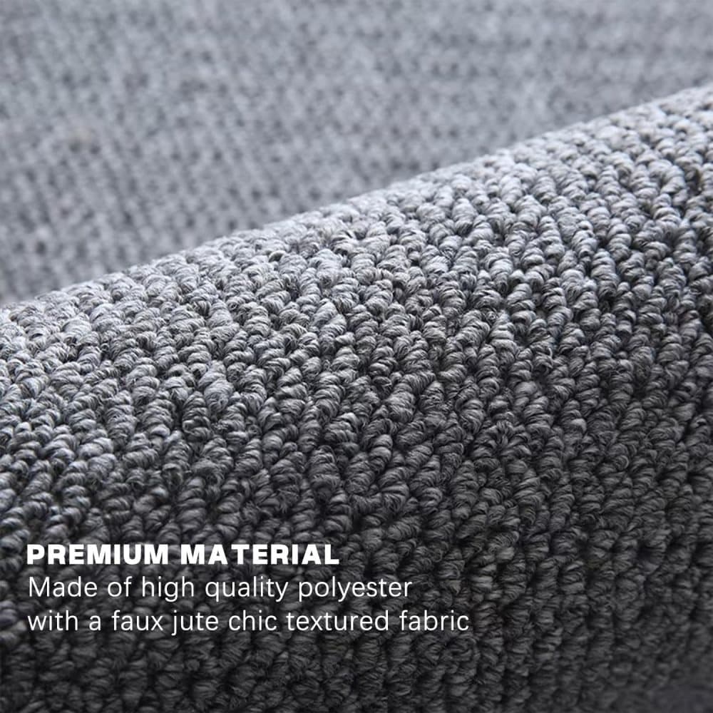 Non-Slip Jute-Like Doormat for Indoor Outdoor Use, Dust-Resistant Quick-Absorbing Welcome Mat, 60x90cm, Gray - Image 5