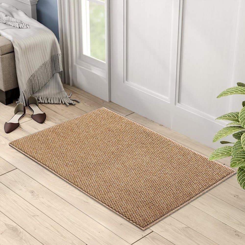 60x90cm Jute Doormat for Indoor and Outdoor Use Non-Slip Dust-Resistant Quick-Absorbing Welcome Mat, 40x60cm, Brown - Image 1
