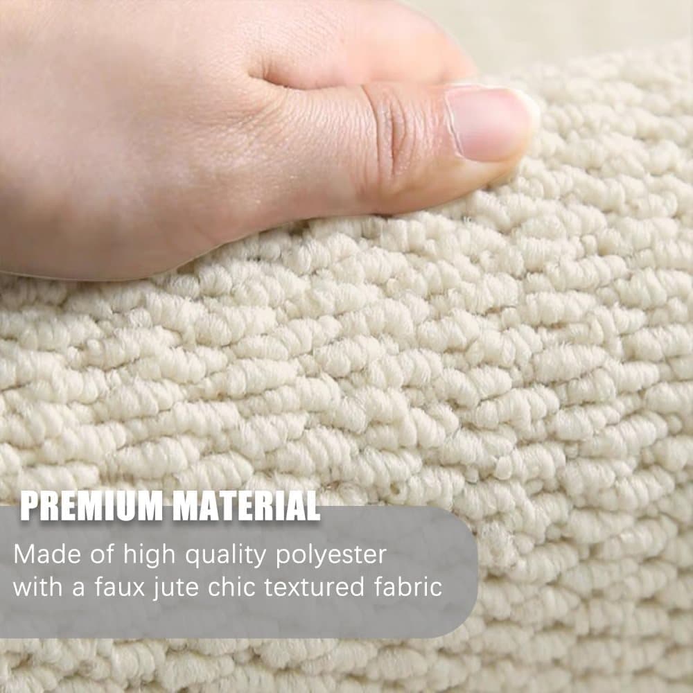 Non-slip jute-like doormat for indoor outdoor home use, dust-resistant quick-absorbing welcome mat, 60x40cm, beige - Image 2