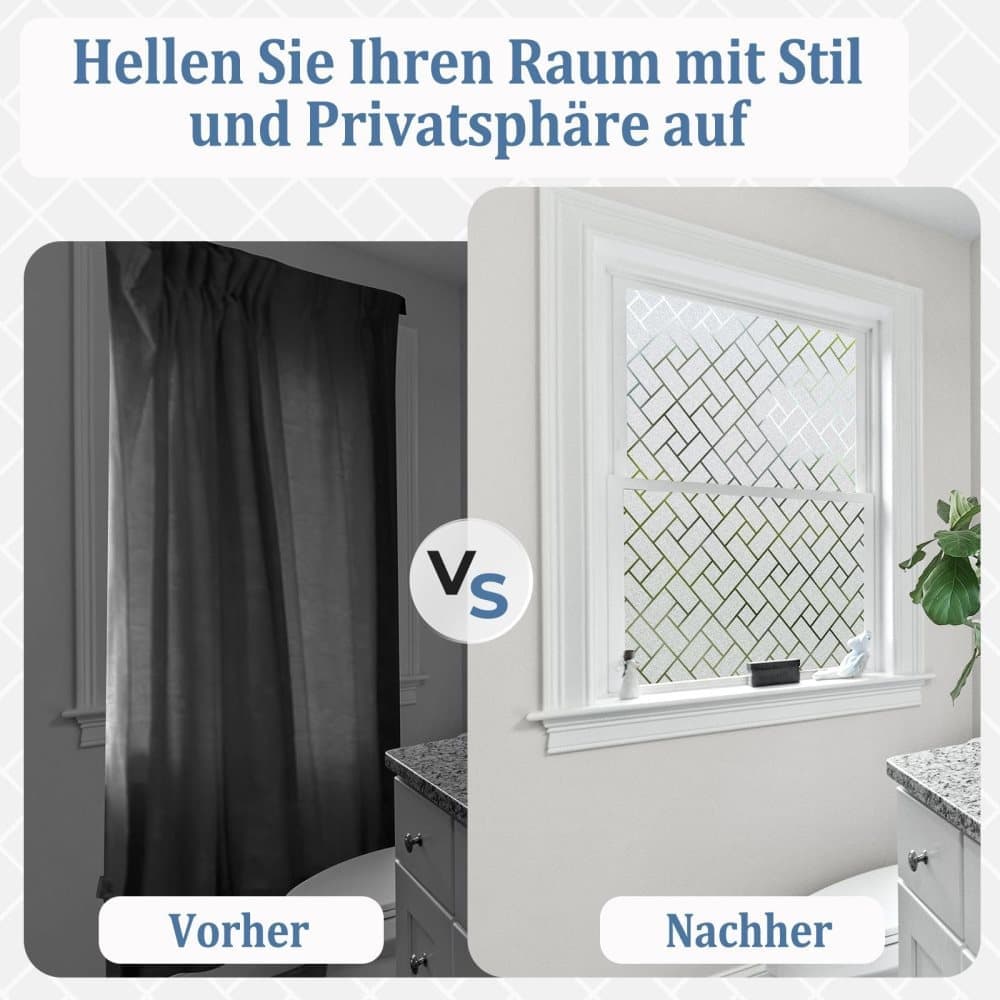 50cmx2m Window Film Self Adhesive Privacy Protection 3D Decorative Frosted Glass Film - Image 2