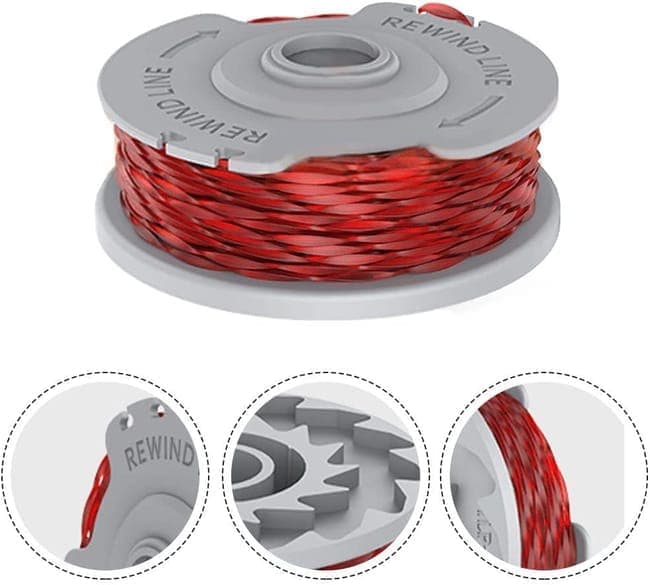 4 pcs Flymo Grass Trimmer Replacement Spool, 1.5mm Nylon Double Line with Auto Feed - Image 3