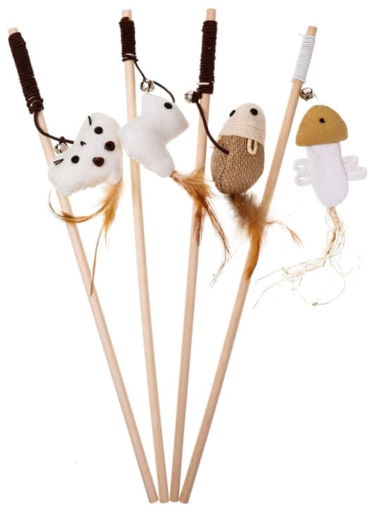 4 pcs Interactive Cat Toy with Bell and Teaser, for Playful Cats - Image 1