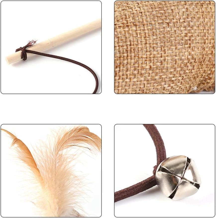4 pcs Interactive Cat Toy with Bell and Teaser, for Playful Cats - Image 5