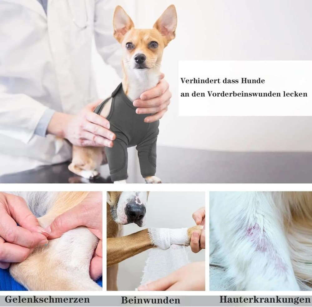 2XL Dog Breathable Elastic Elbow Protection, Black, Post-Surgery Foreleg Guard to Prevent Licking and Biting - Image 3