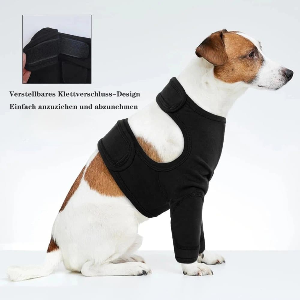 Elastic Dog Elbow Protector XL, Light Gray, Breathable for Post-Surgery, Prevents Licking and Biting - Image 5