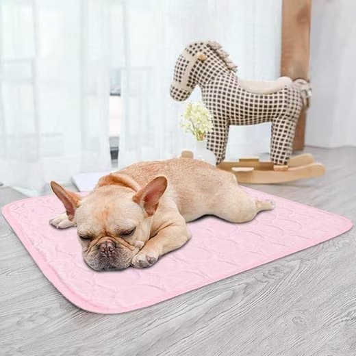50-100 cm Dog and Cat Cooling Mat, Breathable Pet Cooling Pad, Pink, 70×55 cm - Image 3