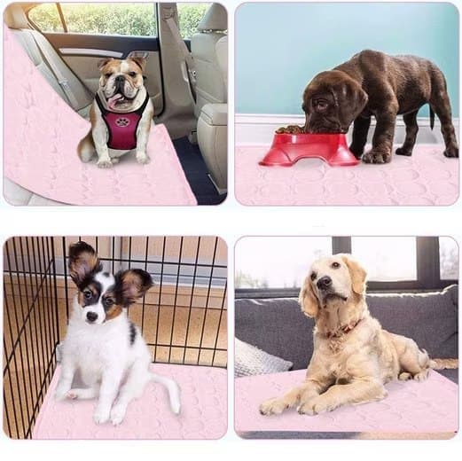 Cooling Mat for Dogs and Cats, 50x40cm, Pink, Breathable, Multiple Colors Available - Image 4