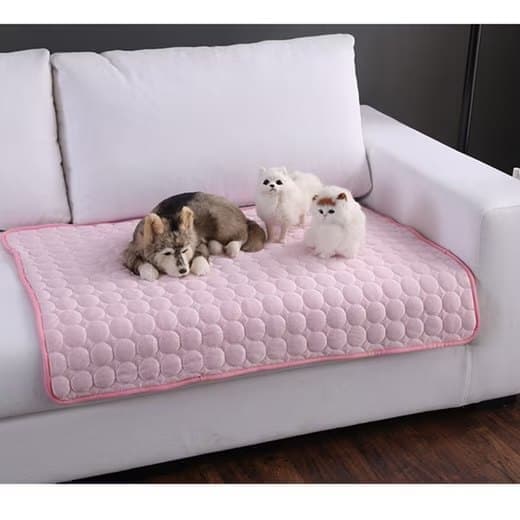 Cooling Mat for Dogs and Cats, 100×70cm, Pink, Breathable, Compatible with All Breeds - Image 2