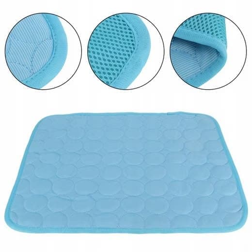 1 Cooling Mat for Dogs and Cats, Breathable Pet Cooling Pad in Blue, 62×50cm - Image 5
