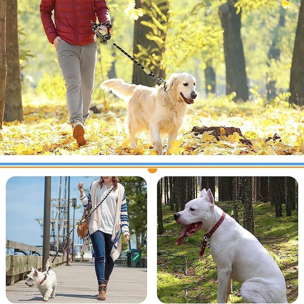 Reflective Hands-Free Dog Leash with Shoulder Strap for Jogging, Compatible with Small and Medium Dogs, Black - Image 6