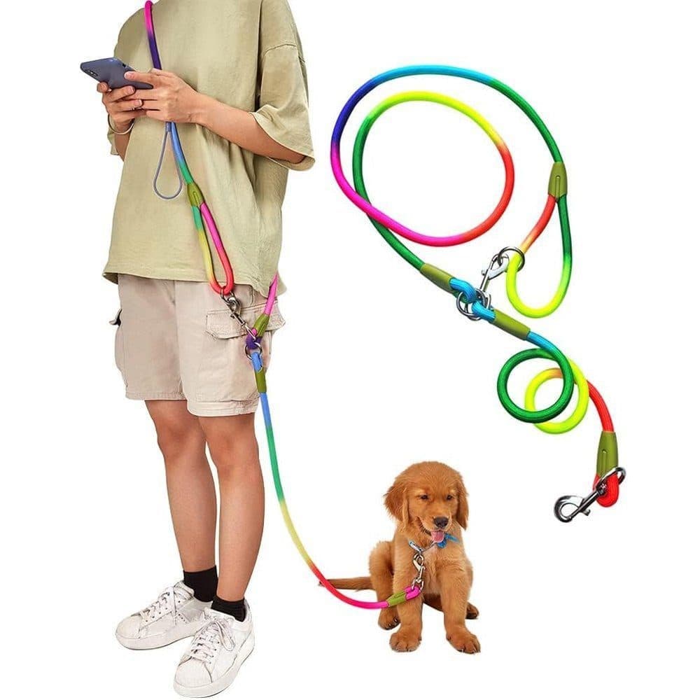 Reflective Hands-Free Dog Leash with Shoulder Strap for Jogging, Compatible with Small and Medium Dogs, Green, 1 Pack - Image 1