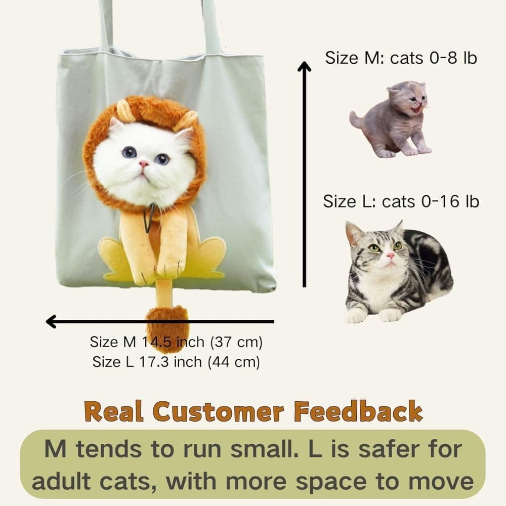 Portable Pet Bag for Small Dogs and Cats with Hands-Free Side Opening, Cat Motif, Perfect for Outdoor Travel, 37x37cm, Gray - Image 2