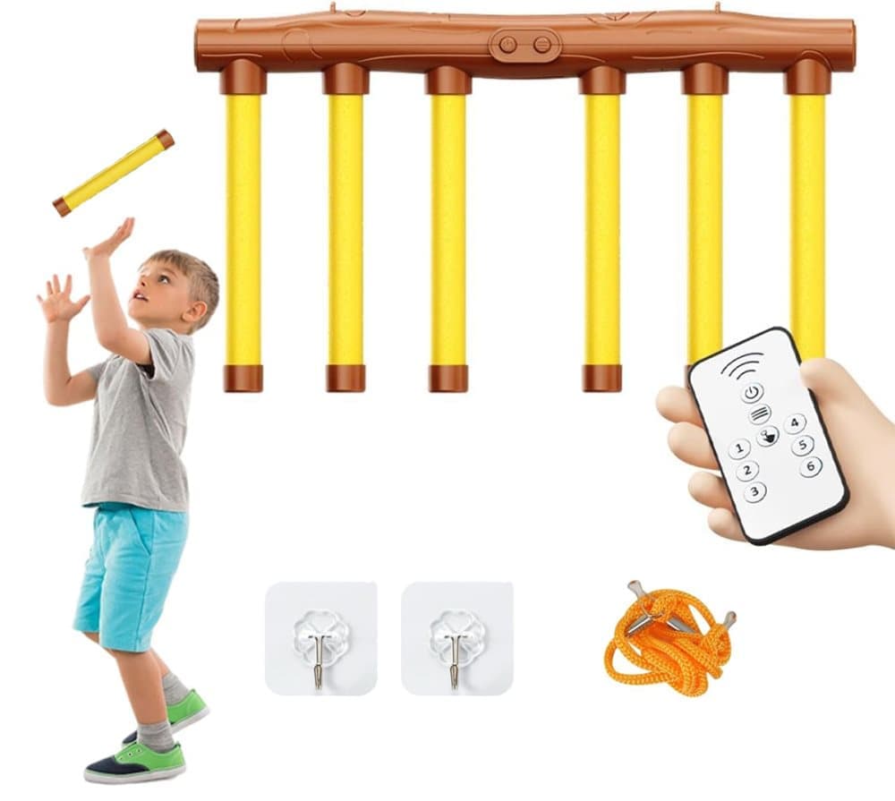 3-Speed Remote Control Catching Stick Game for Kids and Adults, Yellow, with Hand-Eye Coordination & Agility Training, Compatible with Most Brands - Image 1