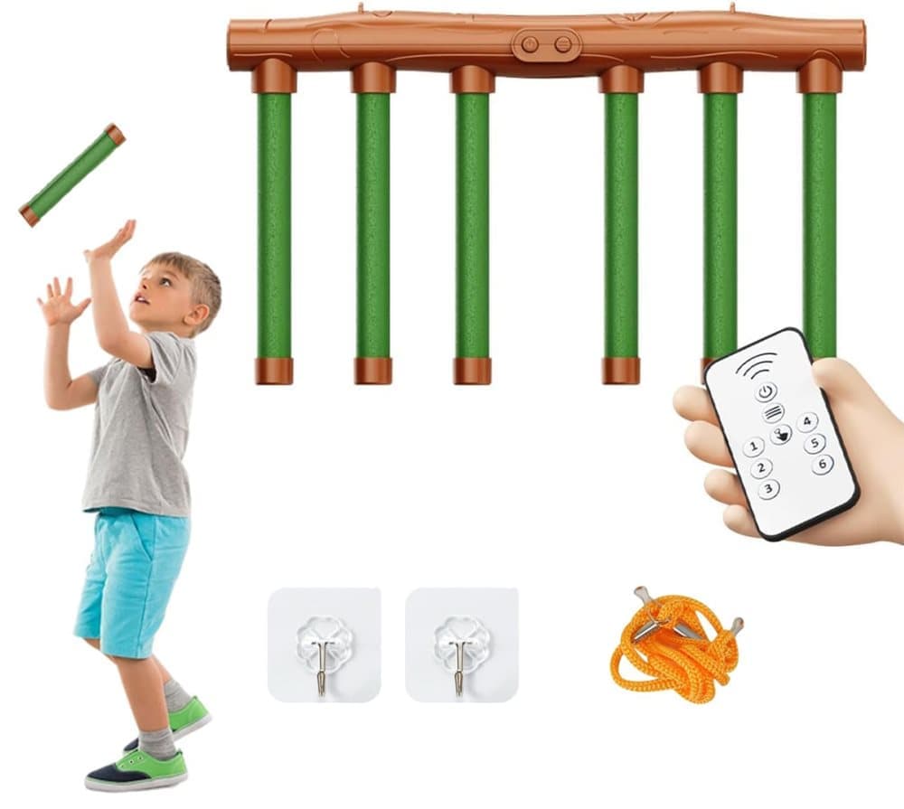 3-Speed Remote Control Catching Stick Game for Hand-Eye Coordination & Agility, Green, Compatible with Kids and Adults - Image 1