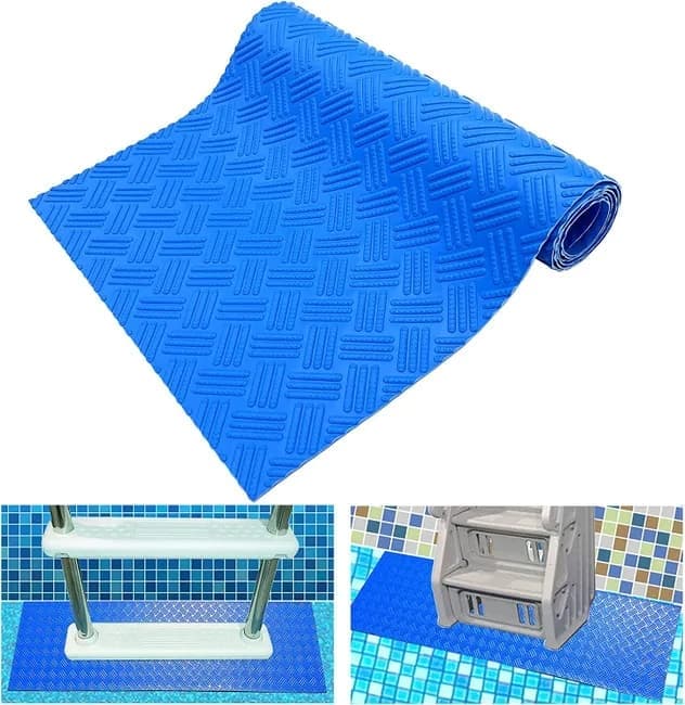 Non-Slip Pool Ladder Mat for Above-Ground Pools, Anti-Slip Protection, 60 x 23 cm - Image 1