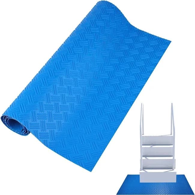 Non-Slip Pool Ladder Mat for Above-Ground Pools, 90 x 40 cm, Anti-Slip Protection with Non-Slip Pattern - Image 1