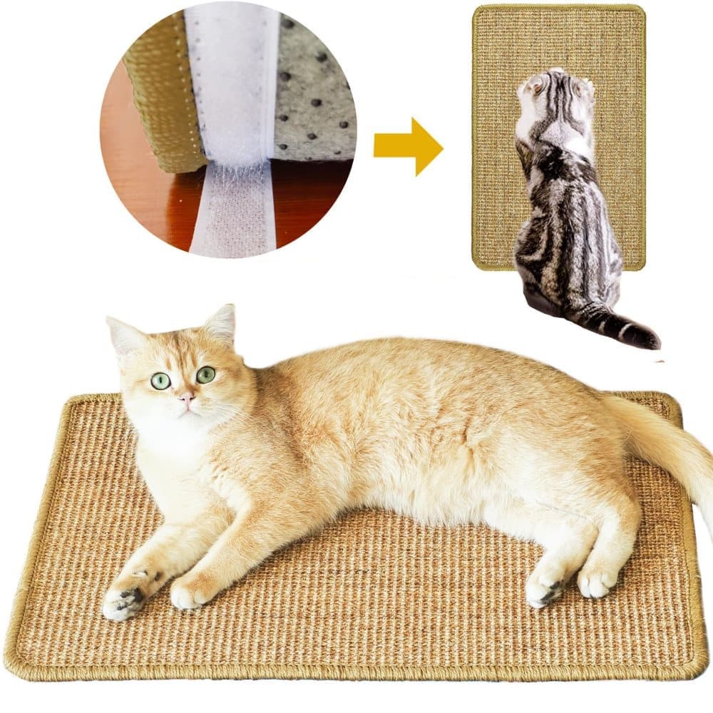 Natural Jute Cat Scratching Mat, Durable Floor Mat and Sustainable Cat Furniture, 50x80cm - Image 5