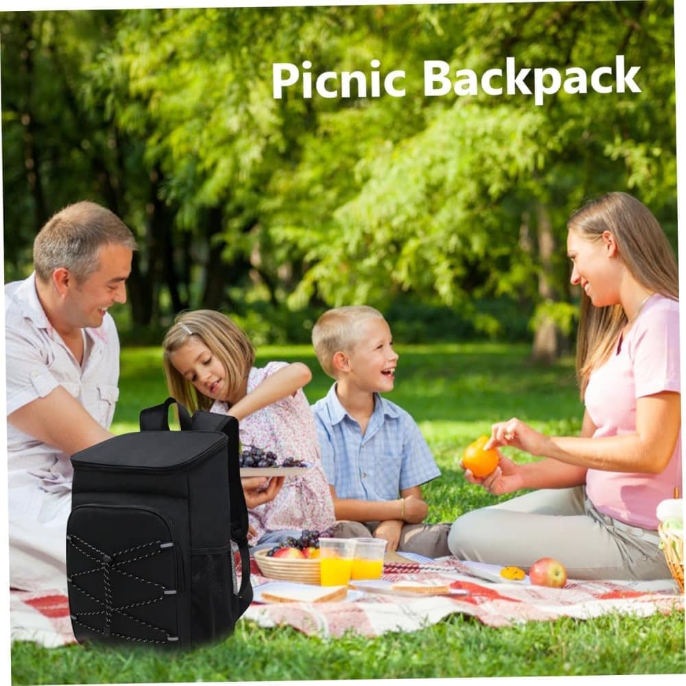 40L Insulated Backpack Cooler Bag Waterproof for Picnic Camping Travel Lunch Grill, Black - Image 4