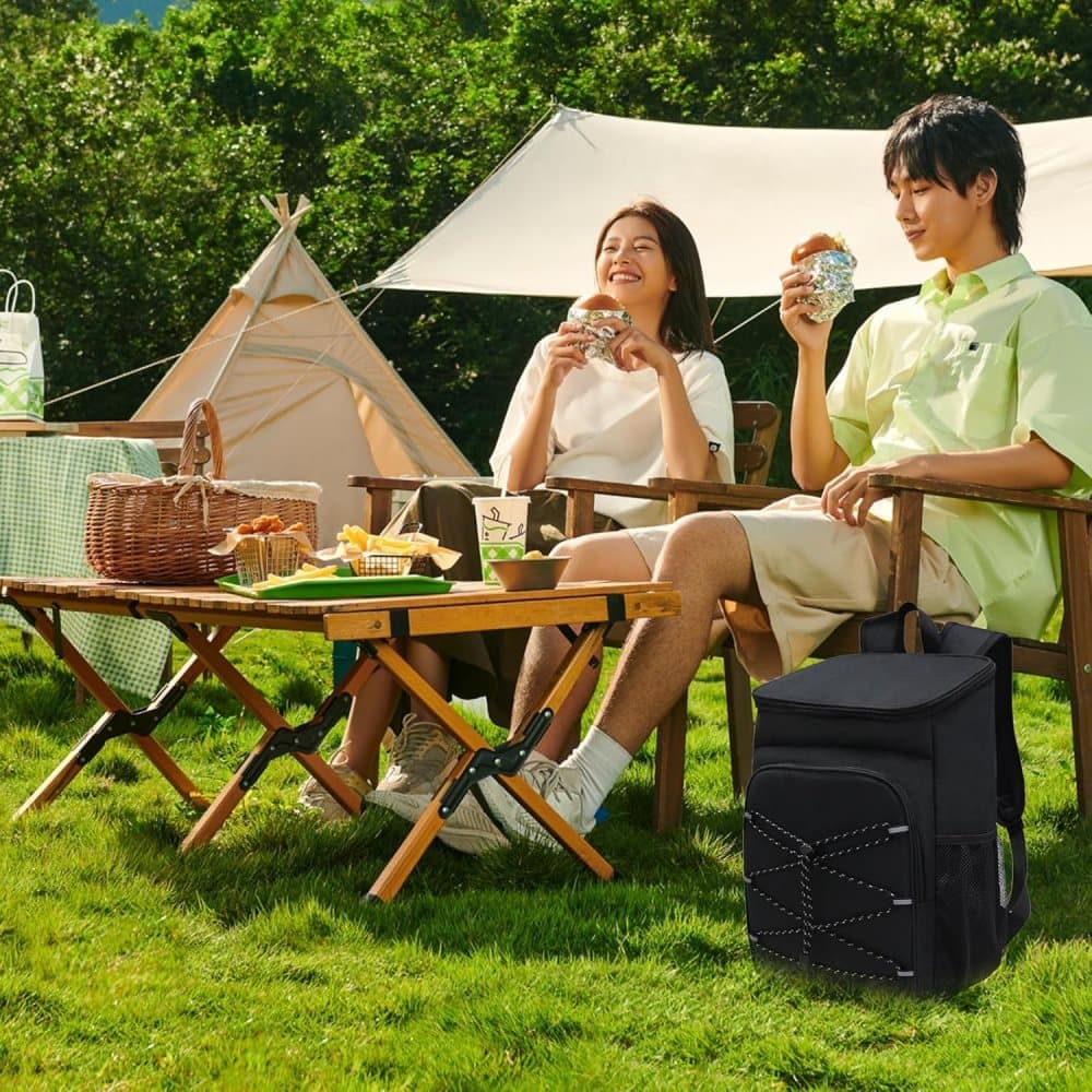 40L Insulated Backpack Cooler Bag Waterproof for Picnic Camping Travel Lunch Grill, Black - Image 5