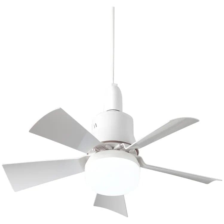 52 Inch LED Ceiling Fan with Remote Control, 3 Speeds and 3 Light Colors, E27 Bulb Compatible, White - Image 2
