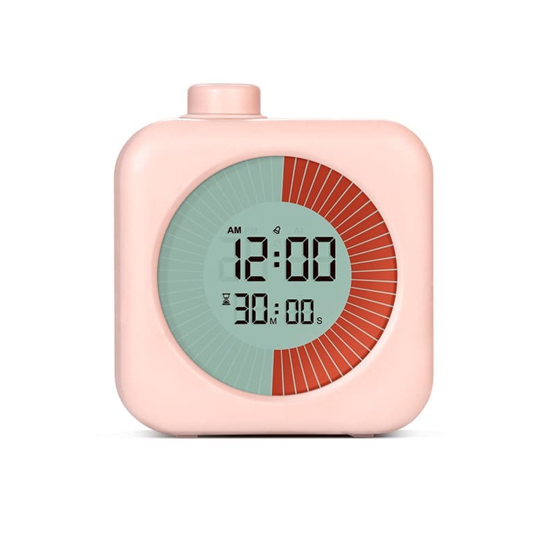 Digital Visual Timer 3-in-1 Clock Alarm Countdown for Kids and Home, Pink, 60 Min - Image 1