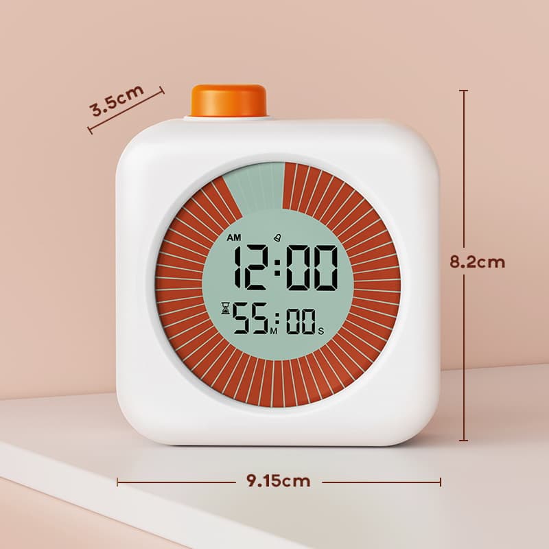 Digital Visual Timer 3-in-1 Clock Alarm Countdown for Kids and Home, Pink, 60 Min - Image 2