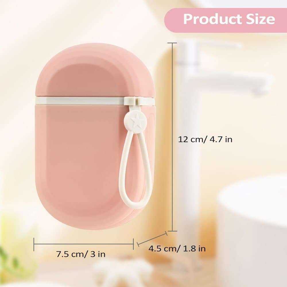 2-Pack Portable Soap Dish with Drainage Grid and Handle, Waterproof Travel Soap Holder for Outdoor Activities - Image 2