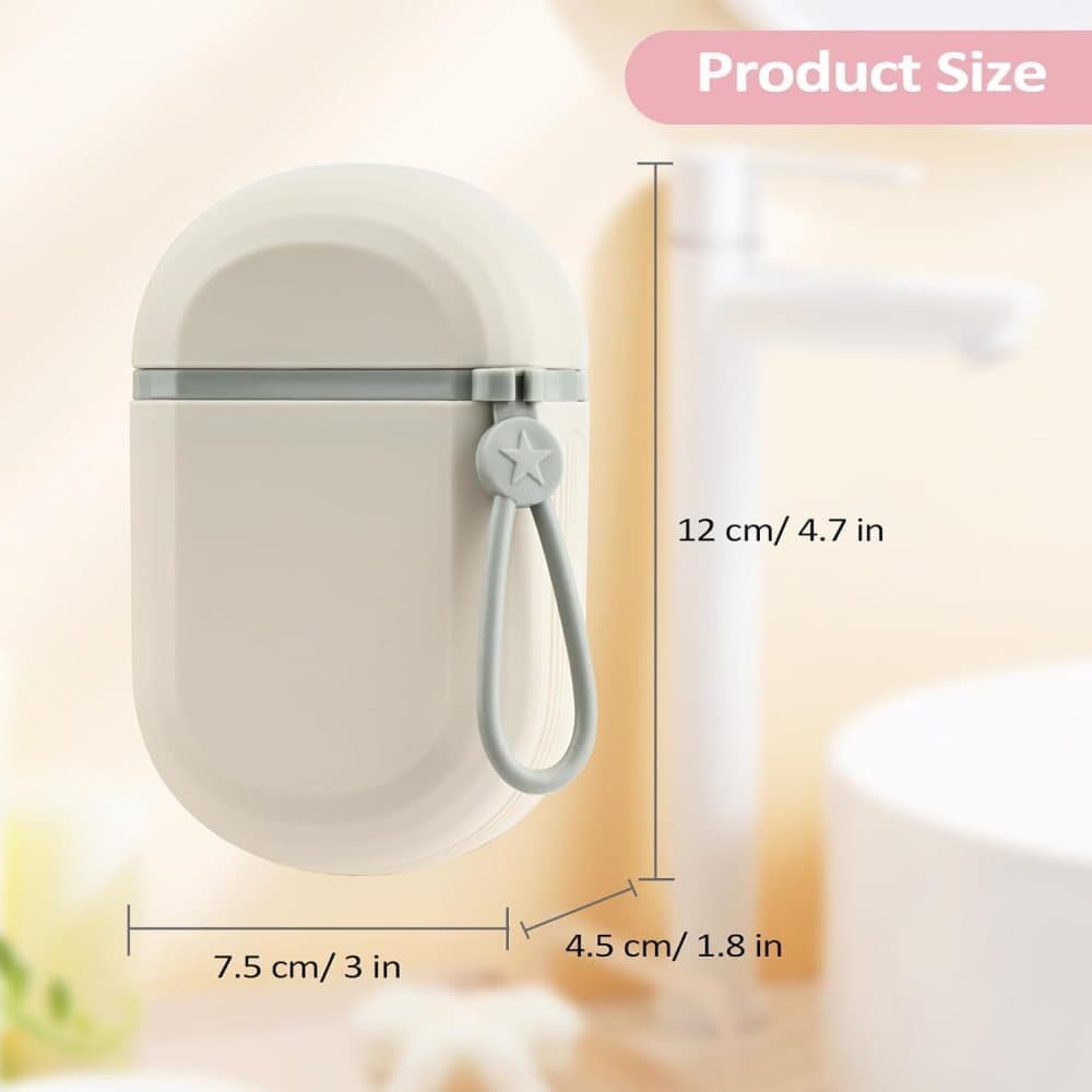 2-Pack Portable Soap Dish with Drainage Grid and Handle, Waterproof Travel Soap Storage for Outdoor Activities - Image 2