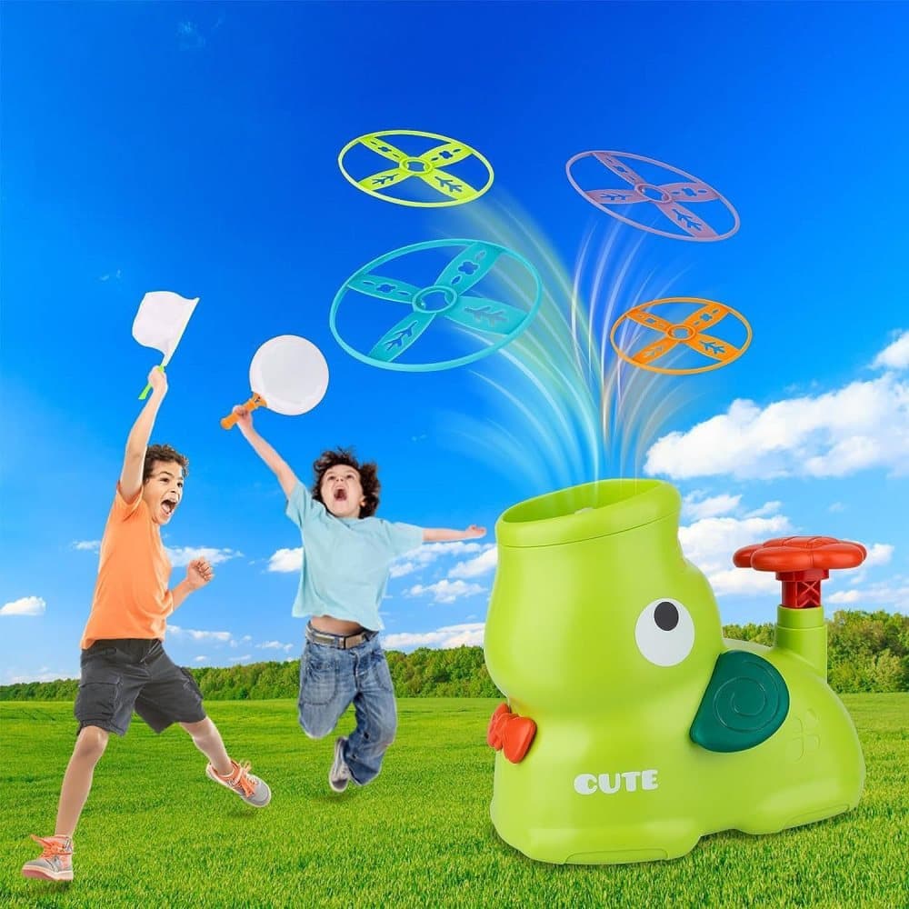 Kids Flying Disc Game with 8 Discs and Safety Glasses, Outdoor Toy for Children - Image 1