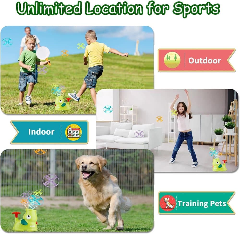 Kids Flying Disc Game with 8 Discs and Safety Glasses, Outdoor Toy for Children - Image 2